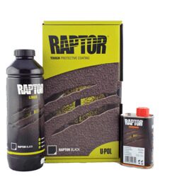 Защитное покрытие повышенной прочности U-POL RAPTOR, черное, комплект 0,95л
